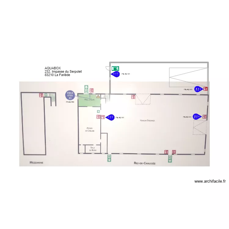 PI AQUABOX. Plan de 