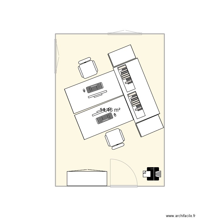 Bureau 3. Plan de 0 pièce et 0 m2