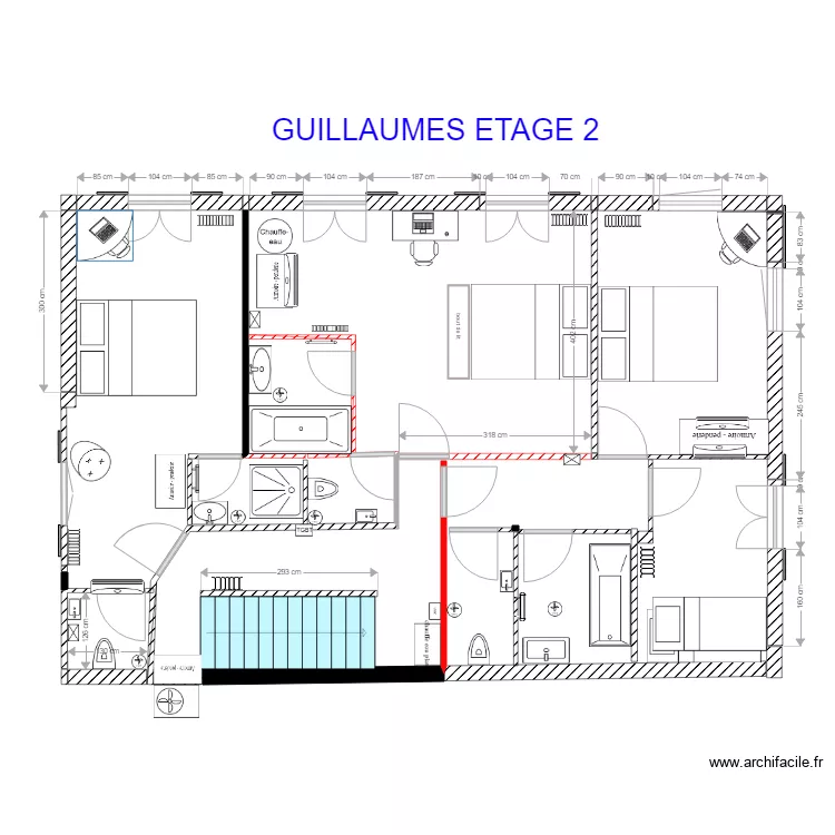 Guillaumes ETAGE 2modifi&eacute;. Plan de 