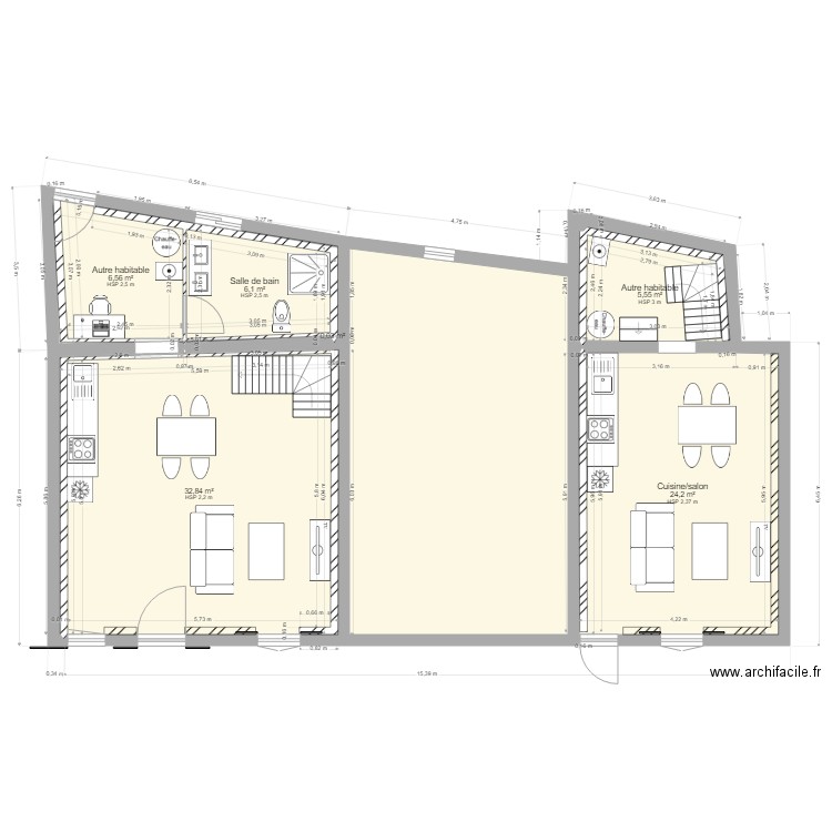 plan facade. Plan de 0 pièce et 0 m2