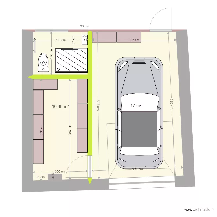 Garage Maison. Plan de 
