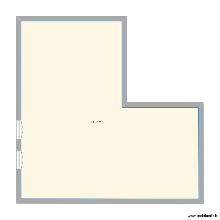 Maison. Plan de 1 pièce et 71 m2