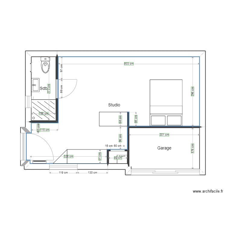 Etat projeté Morand . Plan de 0 pièce et 0 m2