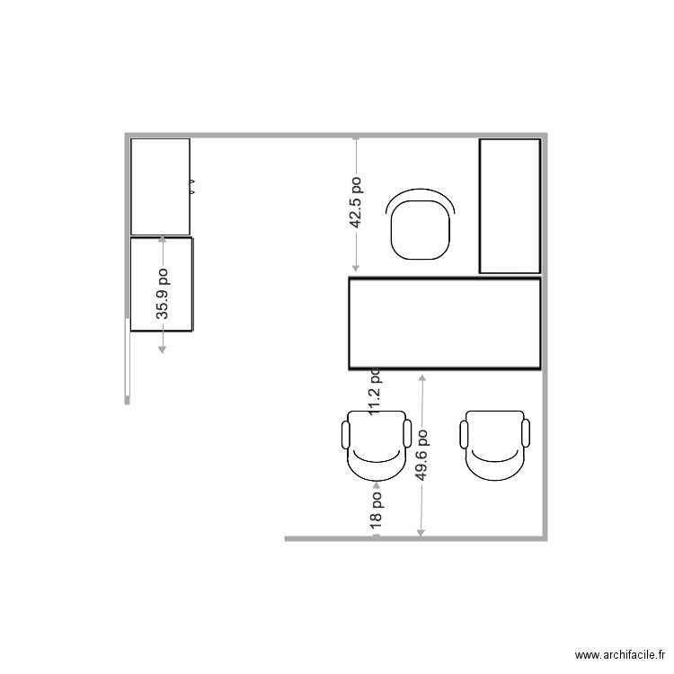 bureau genevieve. Plan de 0 pièce et 0 m2