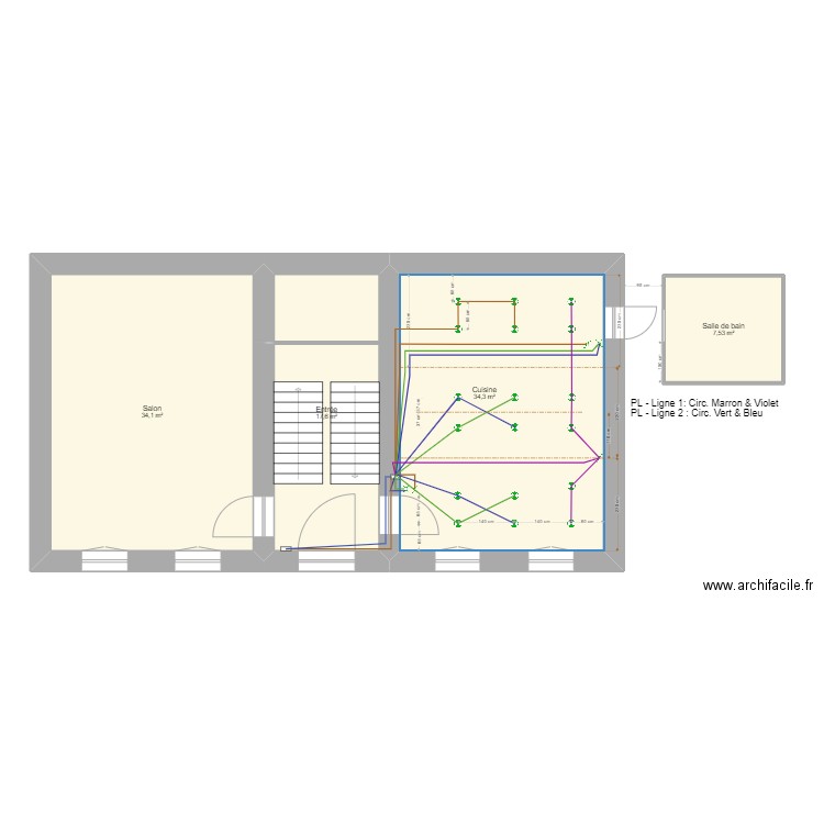 Nicolas Jeanne Eclairage Cuisine. Plan de 0 pièce et 0 m2