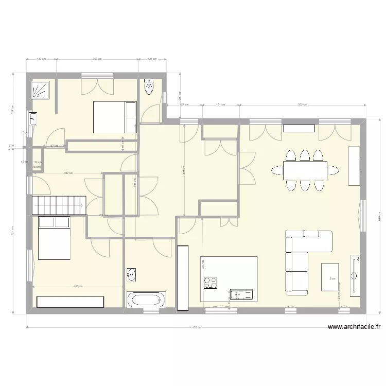 Yvrac RDC PROJET ch Gaby et studio 03.22. Plan de Yvrac RDC PROJET ch Gaby et studio 03.22. Plan de