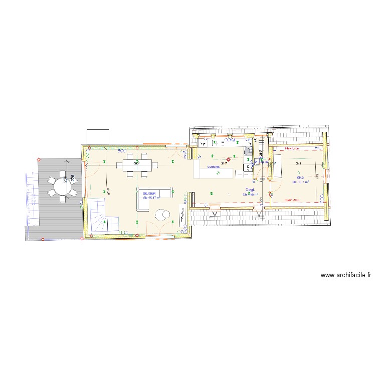 Elec ETAGE. Plan de 0 pièce et 0 m2