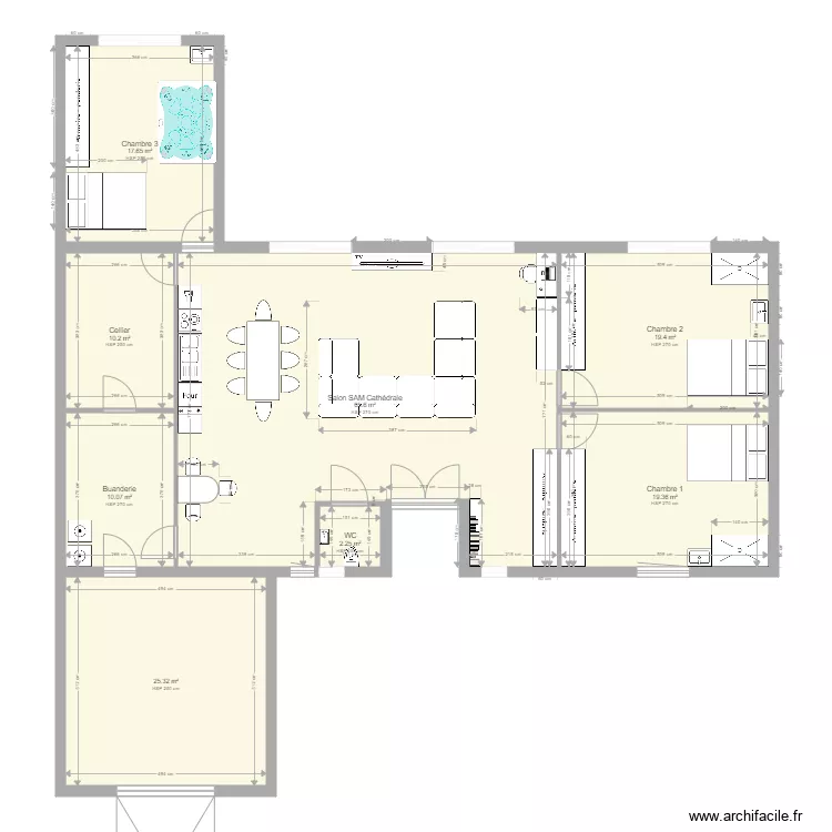 Maison . Plan de 