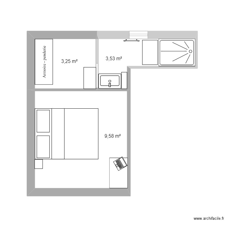 chammbre papa. Plan de 0 pièce et 0 m2