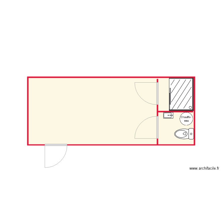 Bungalow refectoire et Sanitaire 6m . Plan de 0 pièce et 0 m2