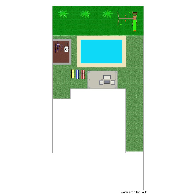 jardin2. Plan de 2 pièces et 26 m2