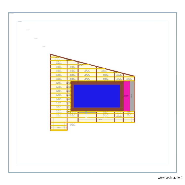 fab structureterra. Plan de 50 pièces et 28 m2