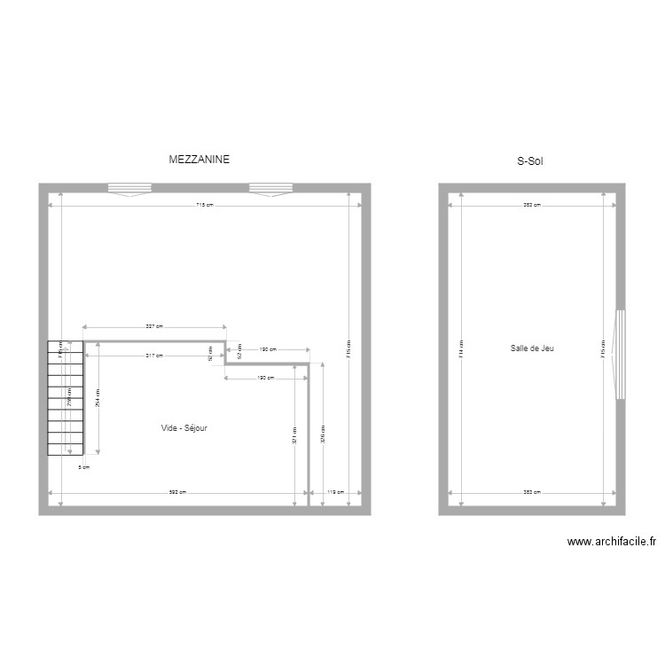 GONNOT Mezzanine et Salle de Jeu au Sous Sol. Plan de 0 pièce et 0 m2