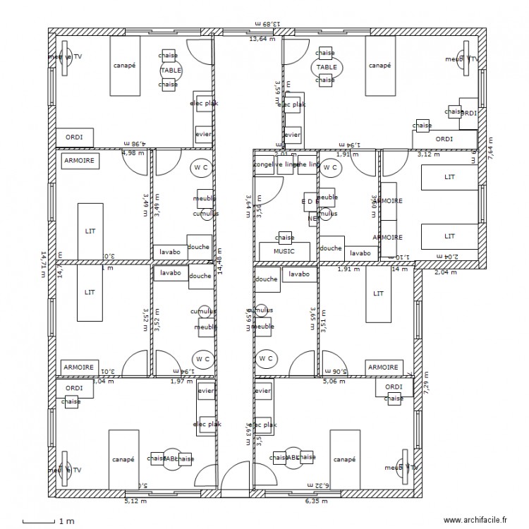 jopop 154m2 MEUBLE. Plan de 0 pièce et 0 m2