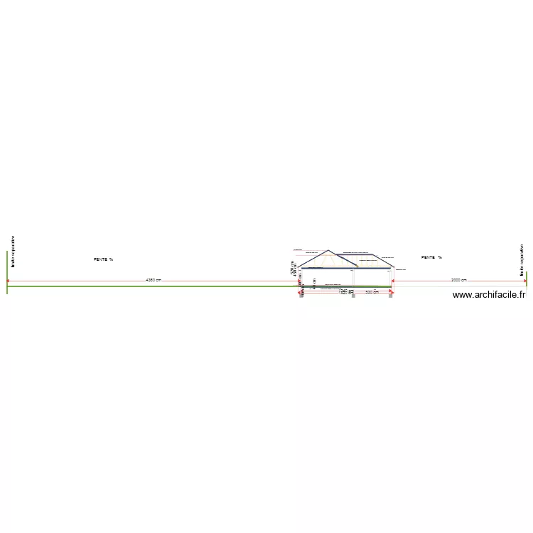 PLAN COUPE EST OUEST VUE LOINTAINE . Plan de PLAN COUPE EST OUEST VUE LOINTAINE . Plan de