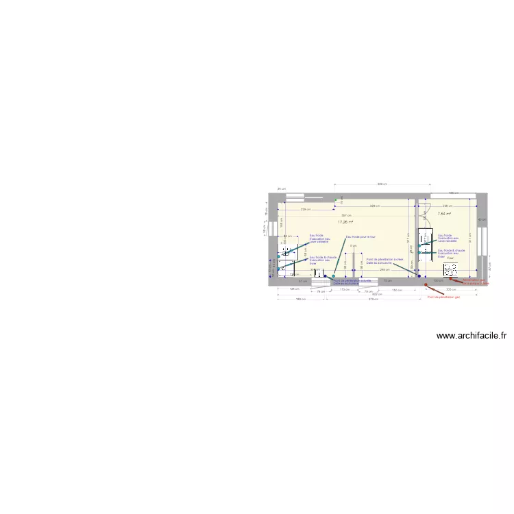 Atelier p&acirc;tisserie 6 Plomberie. Plan de 