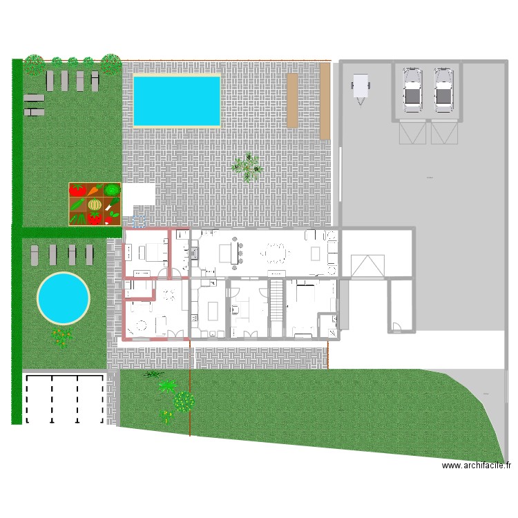 PIANA PARADISO. Plan de 12 pièces et 215 m2