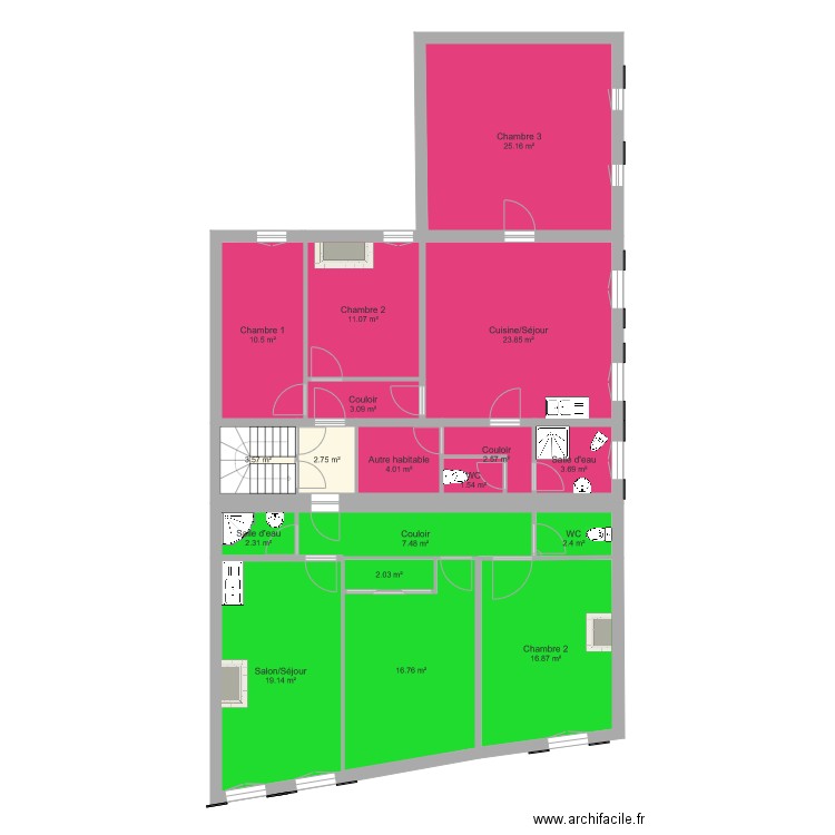 Pharmacie ST Christoly étage 1 Modifié option 3. Plan de 0 pièce et 0 m2