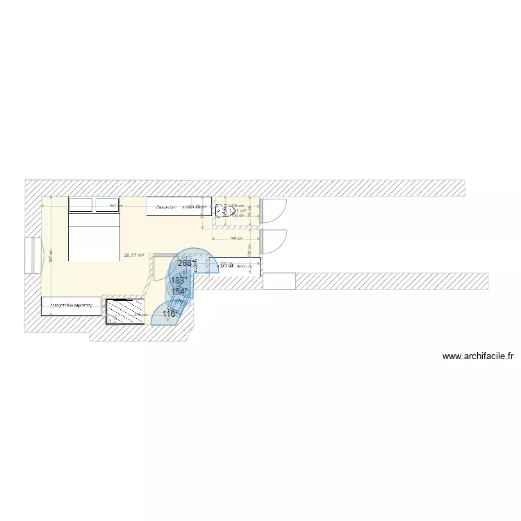 Plan Chambre Valady F4. Plan de 