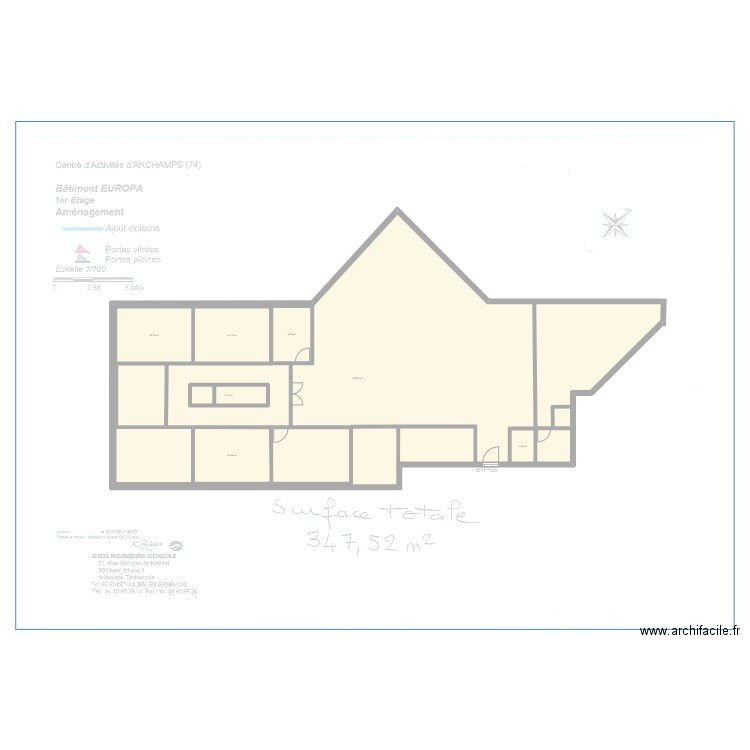 CABINET ARCHAMPS. Plan de 7 pièces et 435 m2