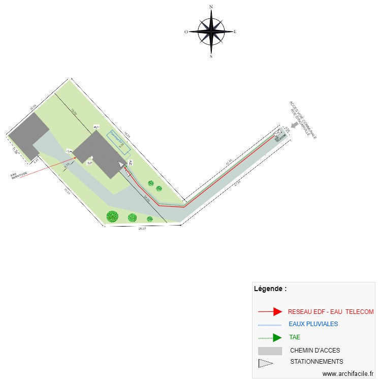 Implantation. Plan de 0 pièce et 0 m2