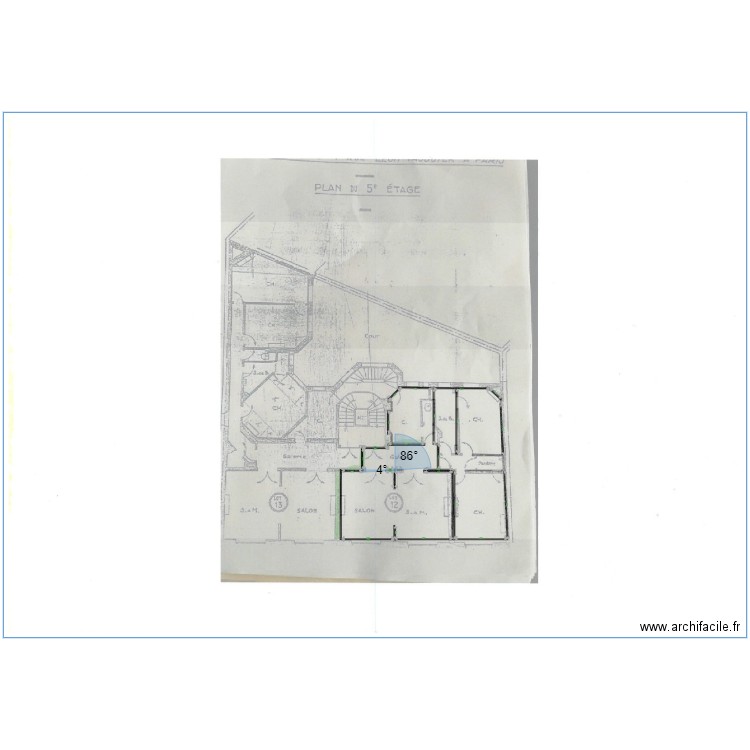 Leon Vaudoyer . Plan de 1 pièce et 0 m2