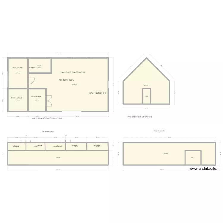 BATIMENT TECHNIQUE A ISOLER COMMUNE DE GRACE . . Plan de 