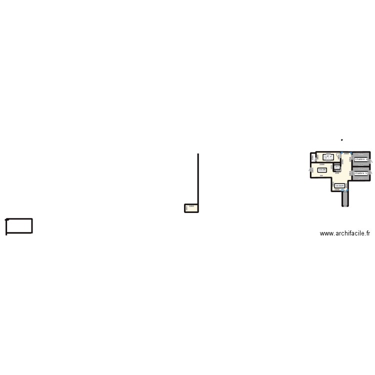 22.22.22. Plan de 7 pièces et 67 m2