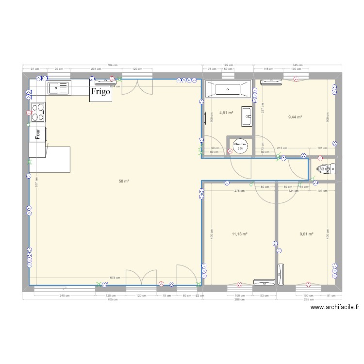 Maison Nath base. Plan de 7 pièces et 94 m2