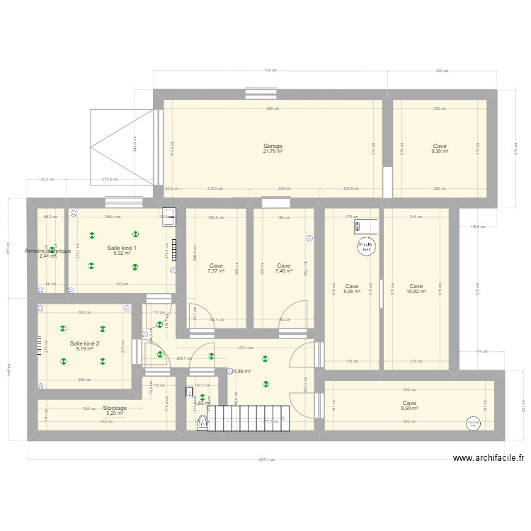 Plan sous-sol situation projetée (2023). Plan de 0 pièce et 0 m2