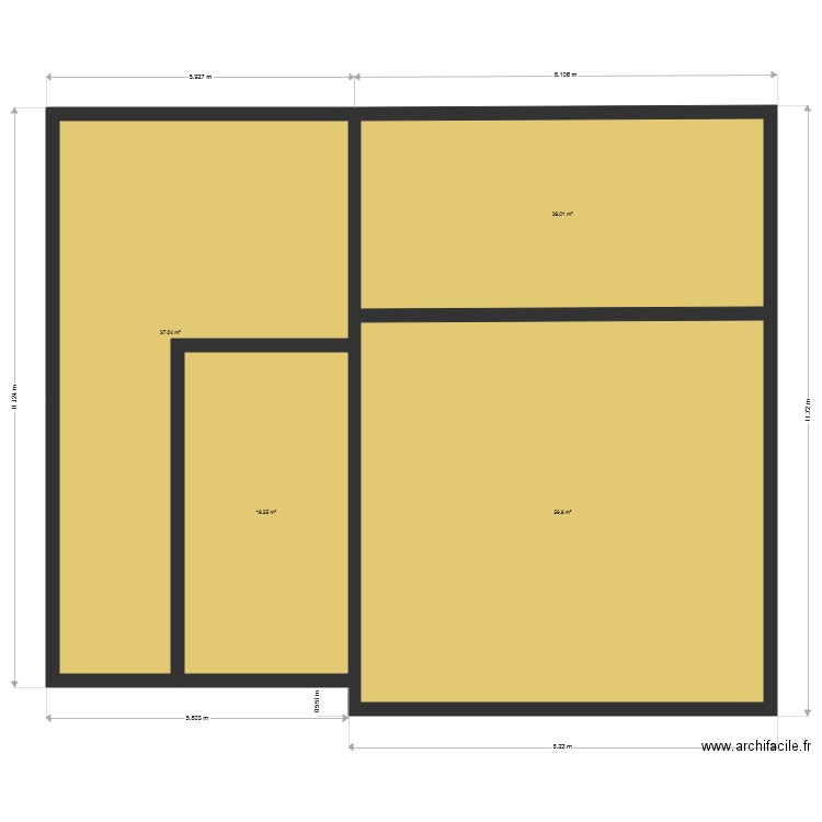 projet extention Monteil Branenx. Plan de 0 pièce et 0 m2