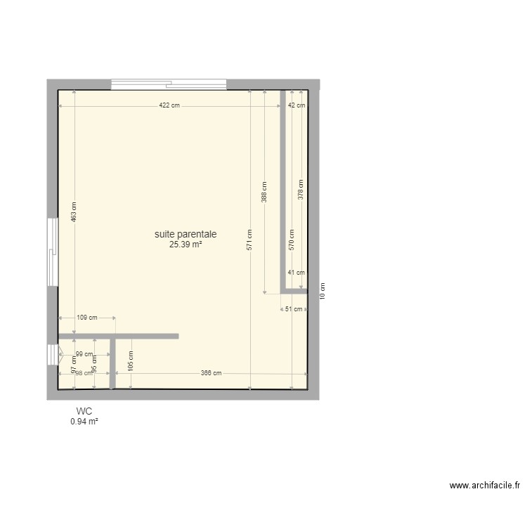 suite parentale . Plan de 0 pièce et 0 m2