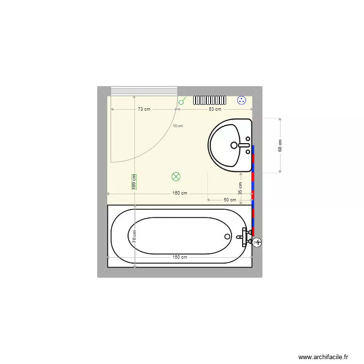 AUBORDIER Existant. Plan de 