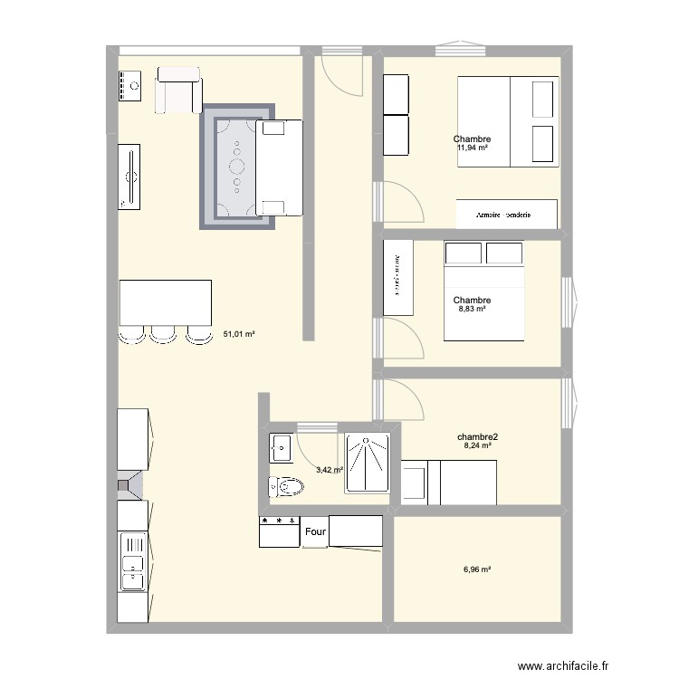 Azinhaga da Fonte_modifications2. Plan de 6 pièces et 90 m2