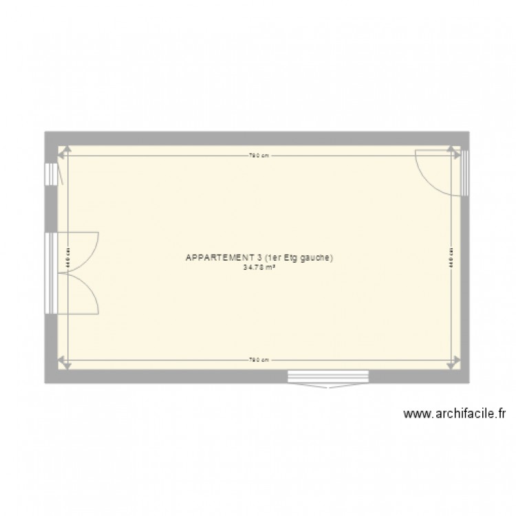 Projet SA apt 3. Plan de 0 pièce et 0 m2