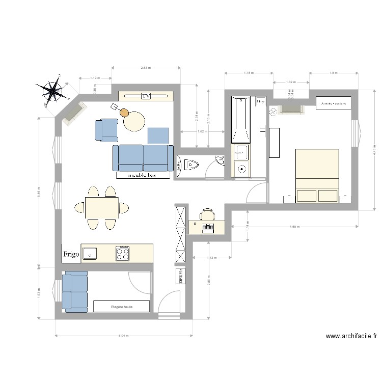 Appart Boulogne. Plan de 0 pièce et 0 m2