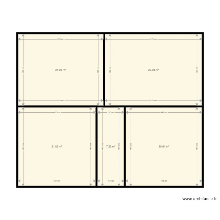 Adeline. Plan de 5 pièces et 94 m2