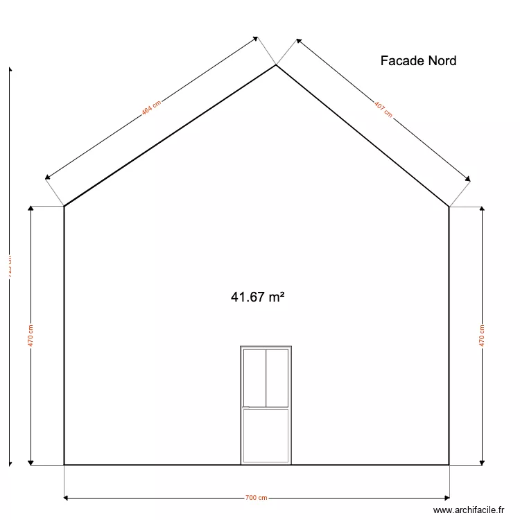 Facade Nord. Plan de 