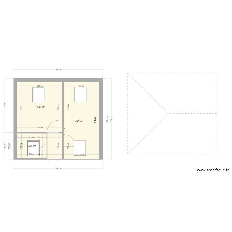 Combles 2. Plan de 0 pièce et 0 m2