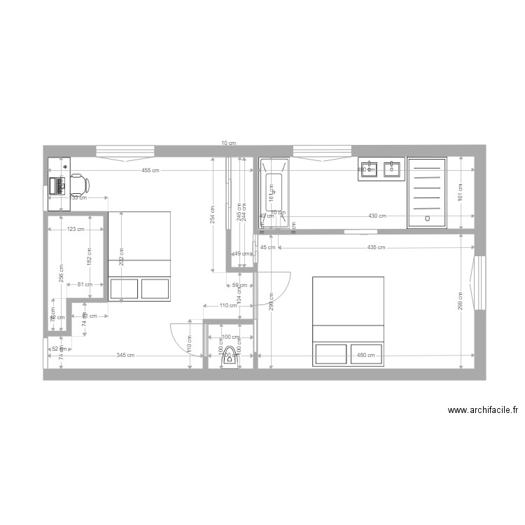 Extension 1er étage. Plan de 0 pièce et 0 m2