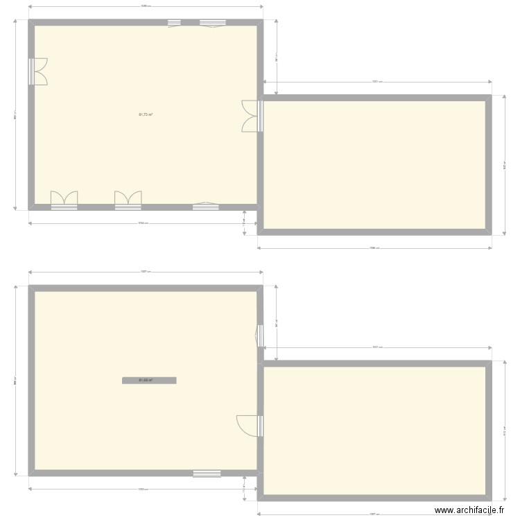 Plan type TREPT 2. Plan de 4 pièces et 281 m2