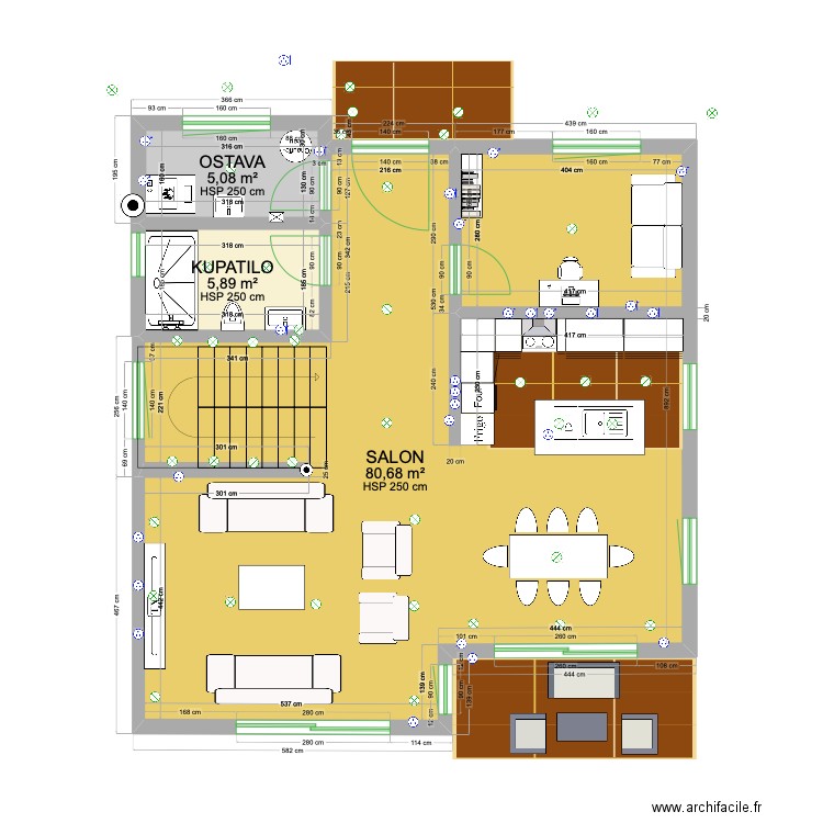 DENIS KUCA PRIZEMLJE. Plan de 3 pièces et 92 m2