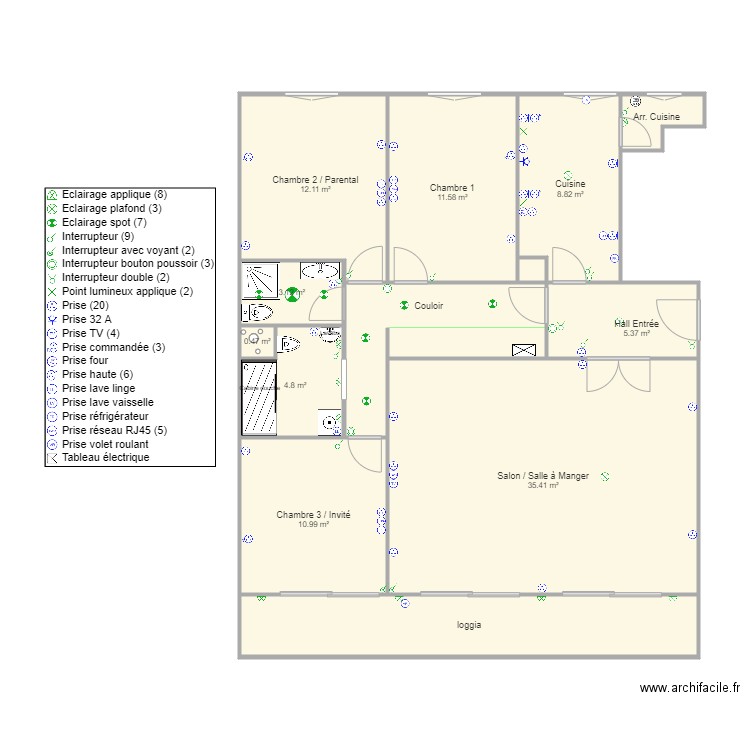 Roulin Création SDB. Plan de 0 pièce et 0 m2