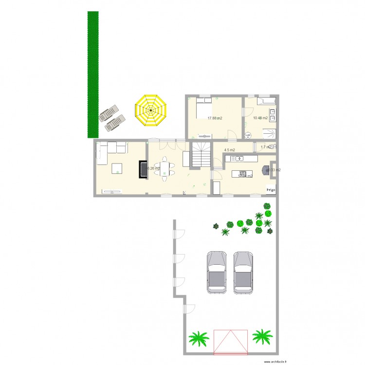 saulty. Plan de 0 pièce et 0 m2