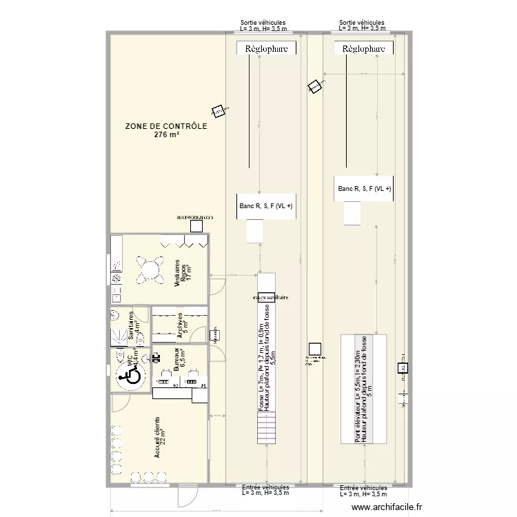 CCT VL Plan type Pont et Fosse. Plan de 