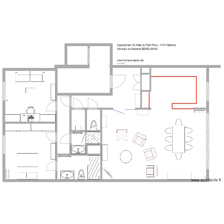 BEMELMANS 010323. Plan de 9 pièces et 623 m2