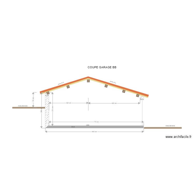 GARAGE COUPE BB. Plan de 0 pièce et 0 m2