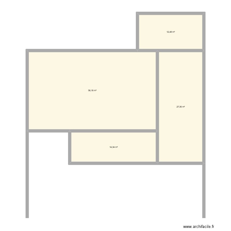 chambre. Plan de 4 pièces et 110 m2