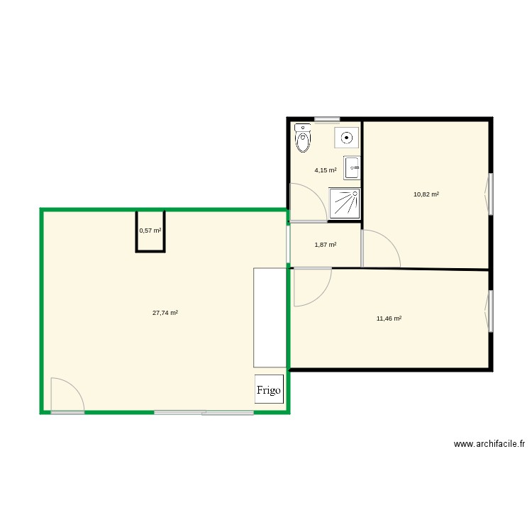 studio 2 base. Plan de 0 pièce et 0 m2
