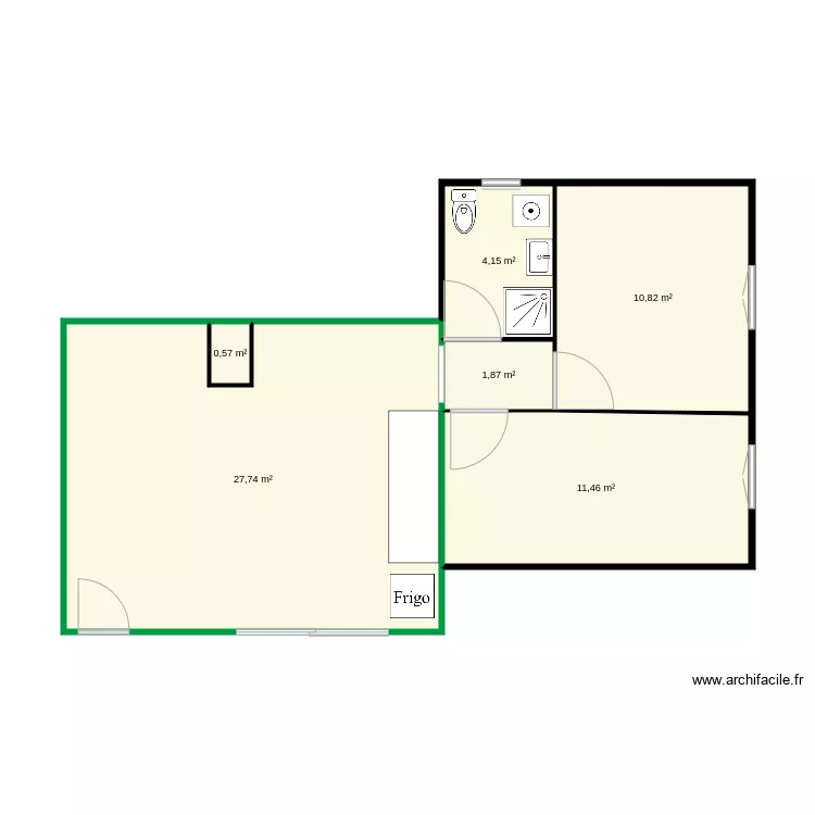 studio 2 base. Plan de 
